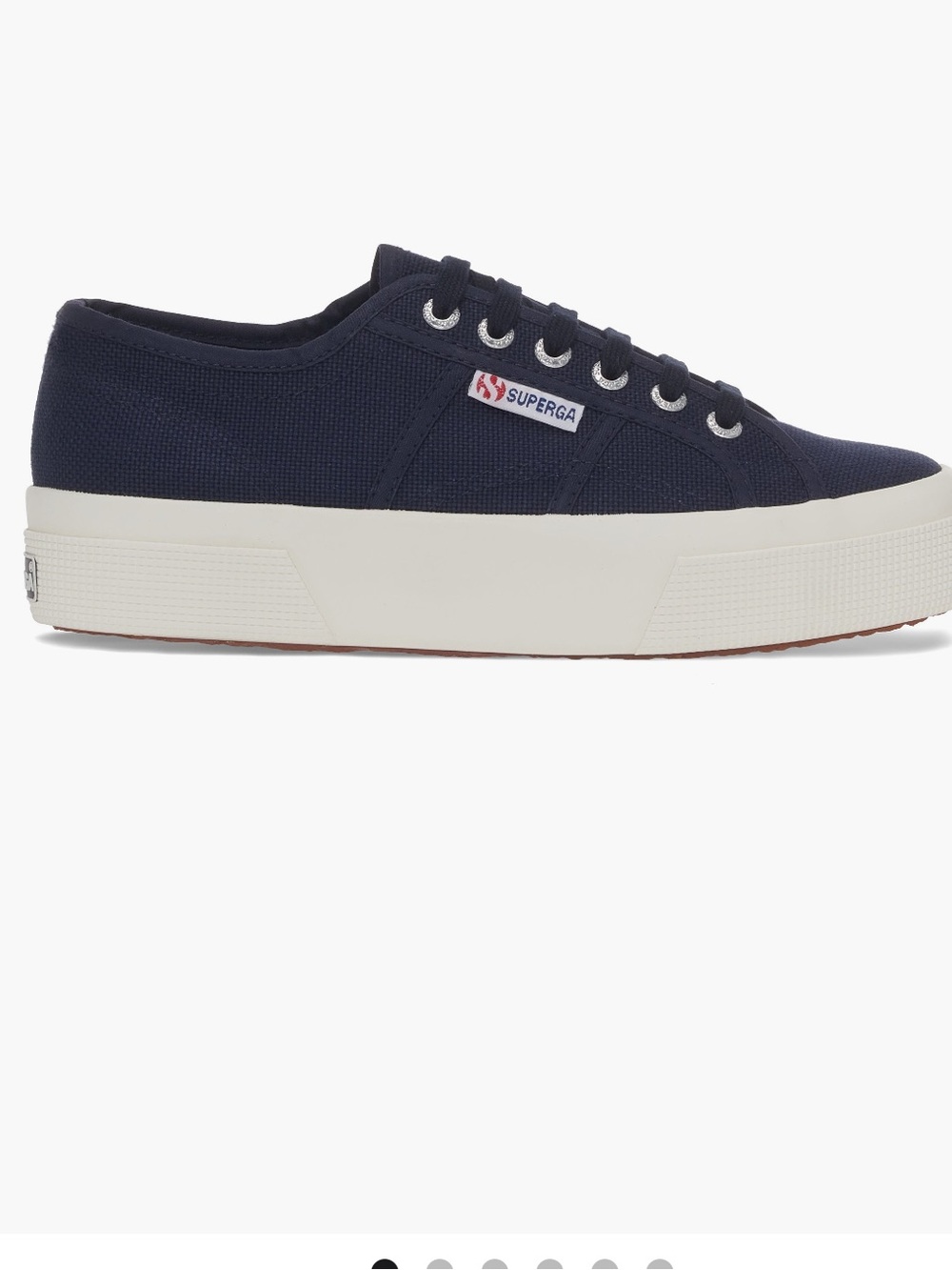 Superga 2740 Platform Sneakers Navy Blue Canvas Size 38 / US 7.5